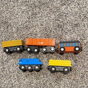 Wooden Trains with Magnets